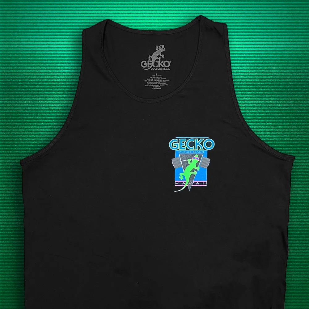 1988 Gecko Muscle Beach V2 - Black Cotton Tank