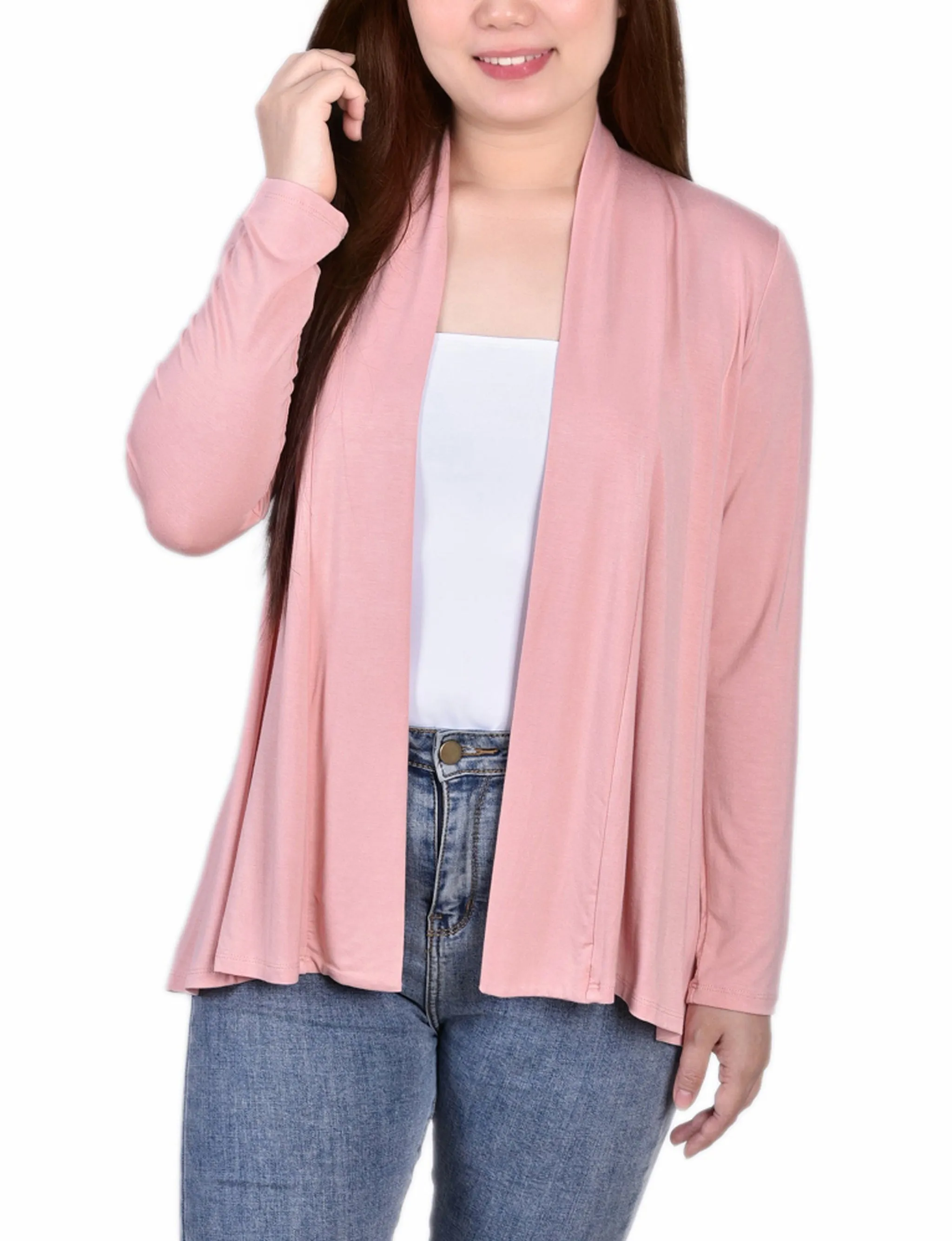 3/4 Sleeve Solid Cardigan