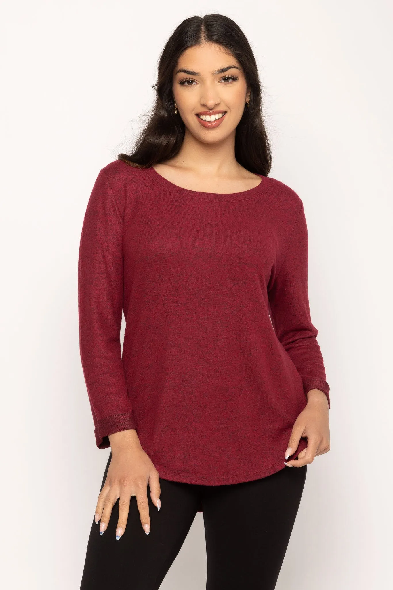 3/4 Sleeve Supersoft Scoopneck Top