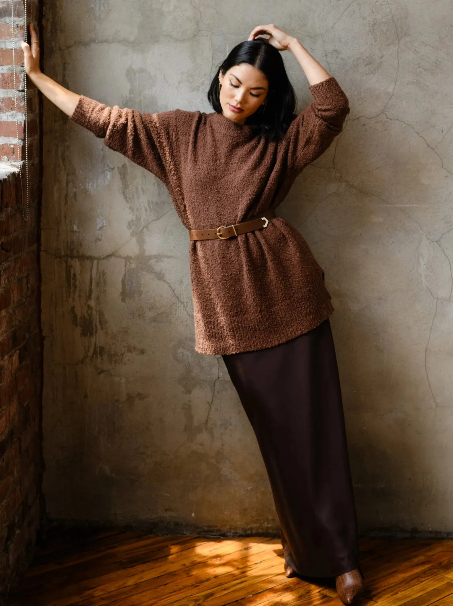 Alexis Boucle Sweater - Mocha