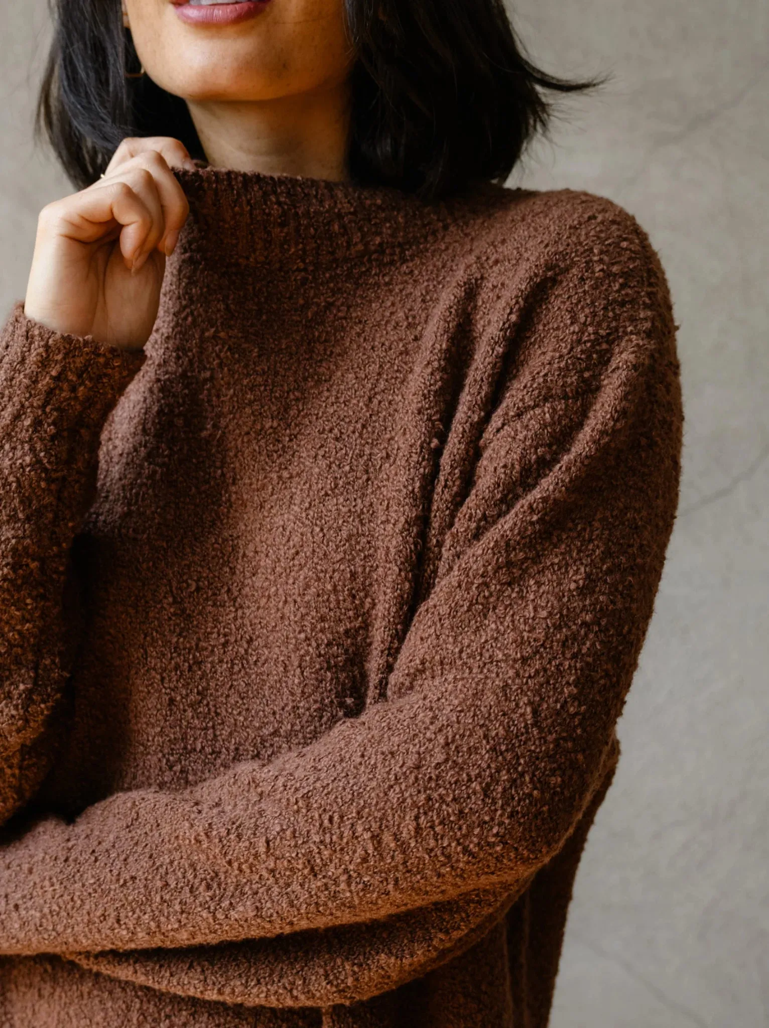 Alexis Boucle Sweater - Mocha