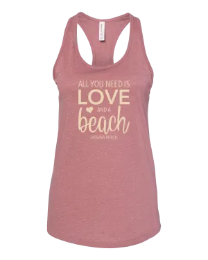 All You Need Is Love Tank Top - Heather Mauve