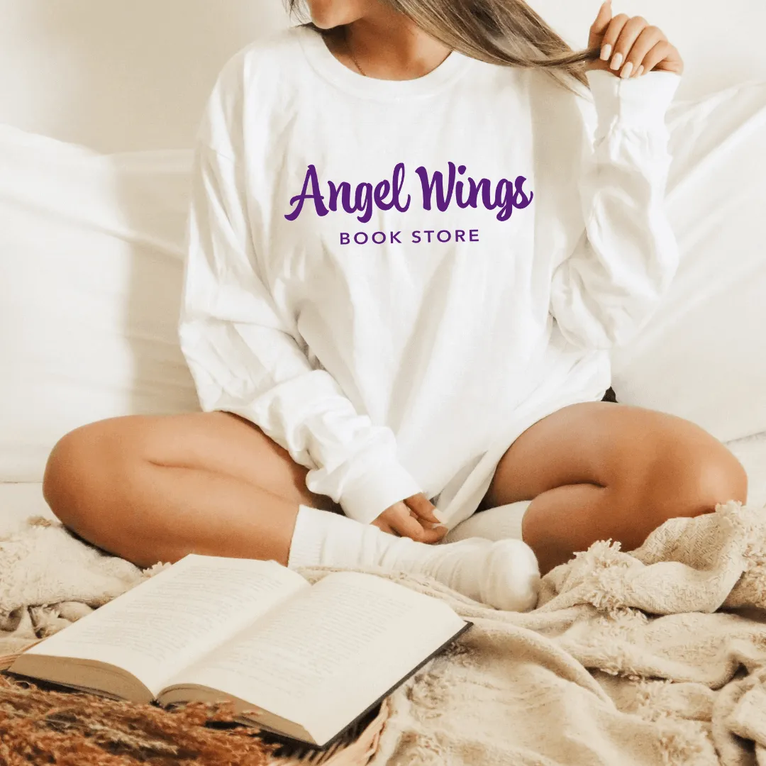 Angel Wings Bookstore Horizontal Long Sleeve