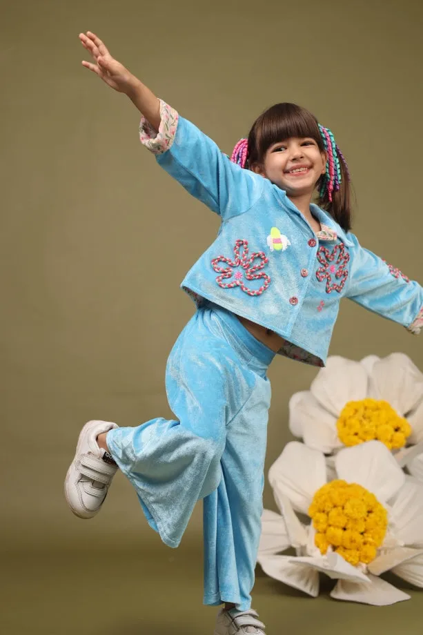 BABY BLUE BRAIDED CO-ORD