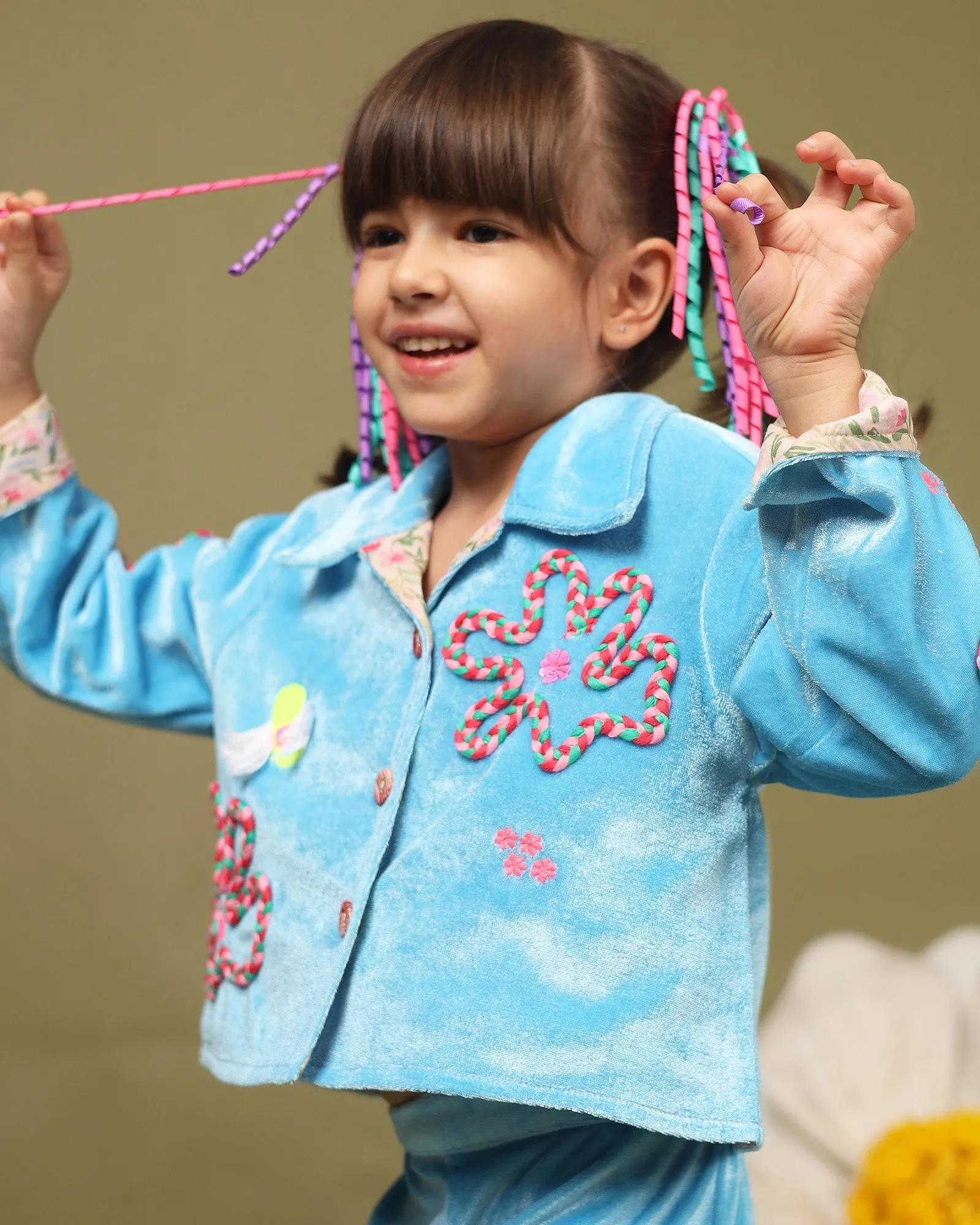 BABY BLUE BRAIDED CO-ORD