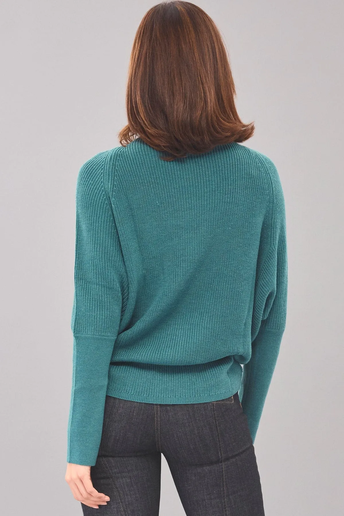 Batwing Mock Neck Sweater