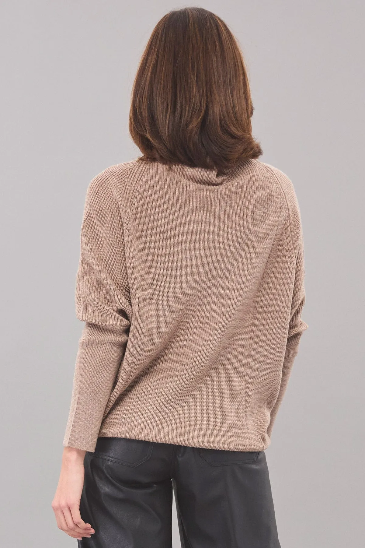 Batwing Mock Neck Sweater