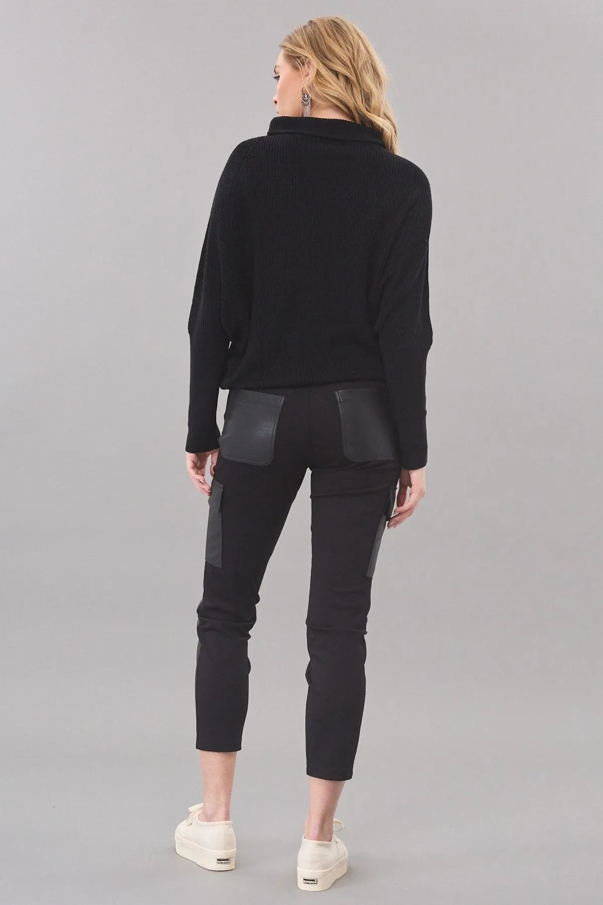 Batwing Mock Neck Sweater