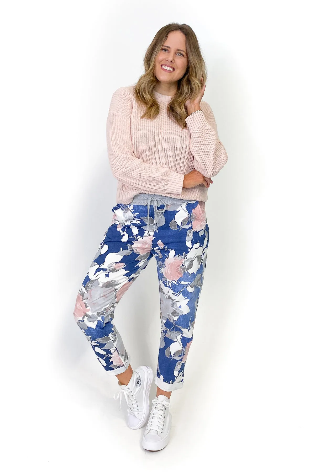 Beau Denver Rose Dark Blue Trousers