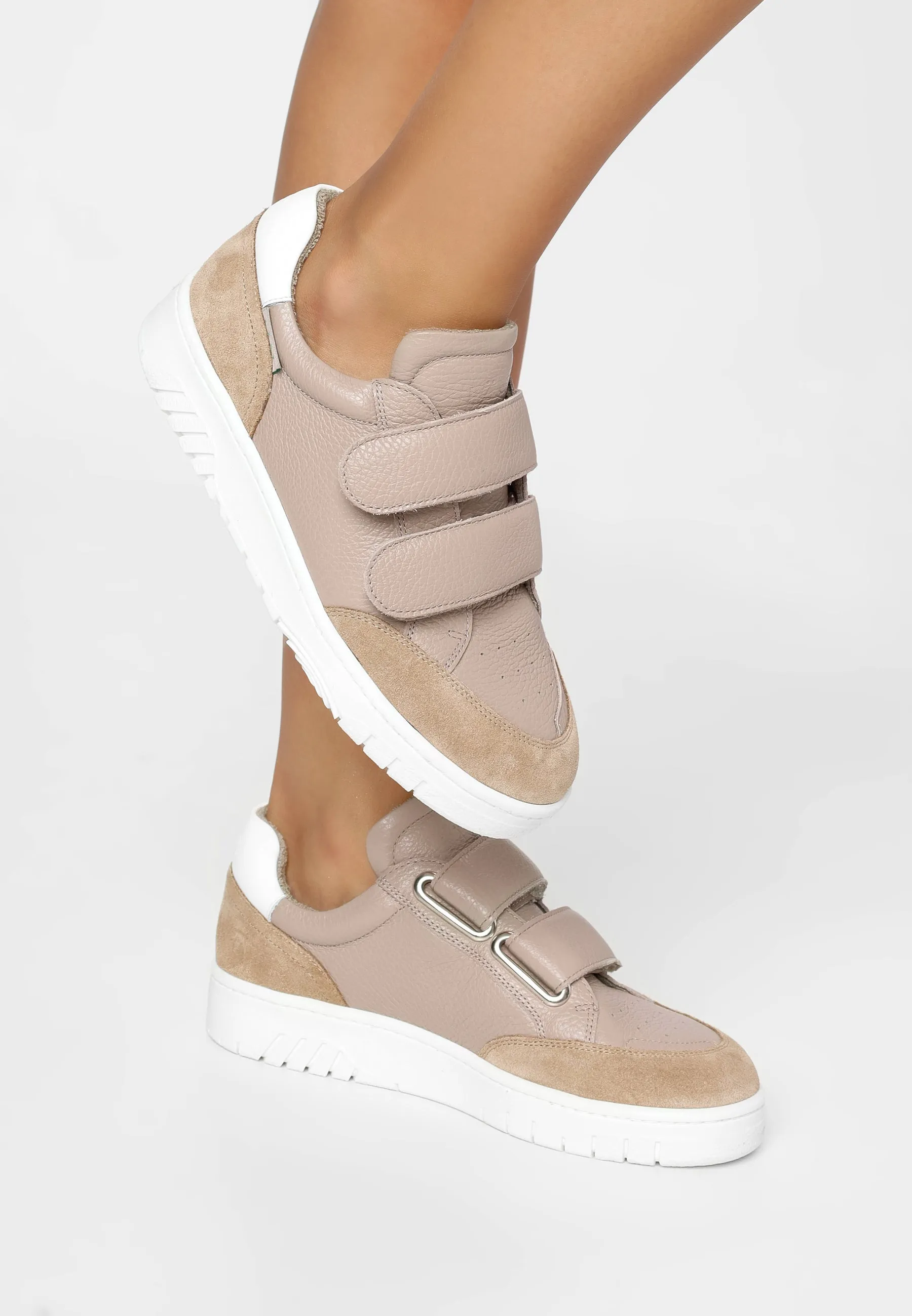 Bella Taupe Retro Sneakers