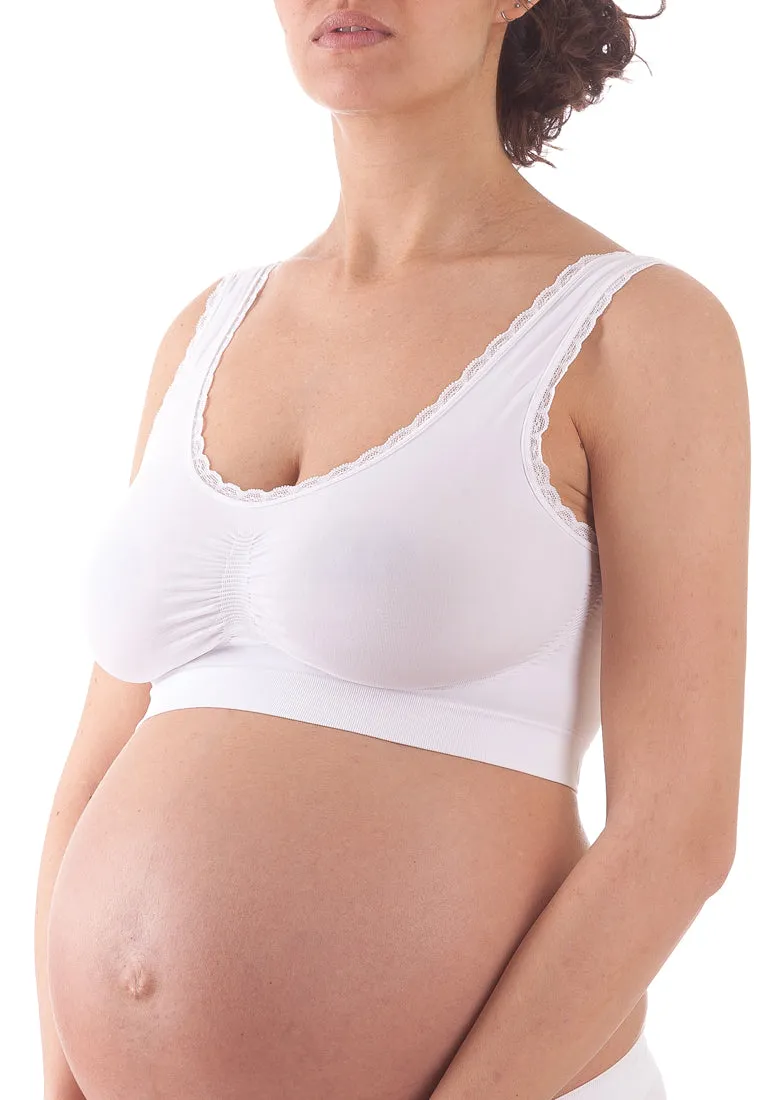 BELLISSIMA Maternity Lace Trim Top