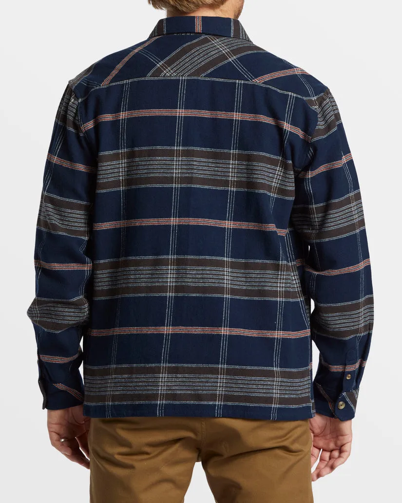 Billabong Offshore Long Sleeve Flannel Shirt - NAVY