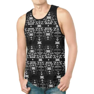 Black Fire Black and Gray Tank Top