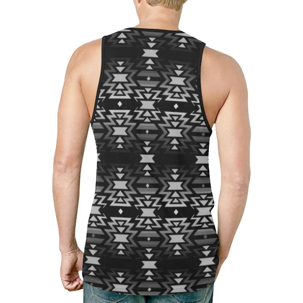 Black Fire Black and Gray Tank Top