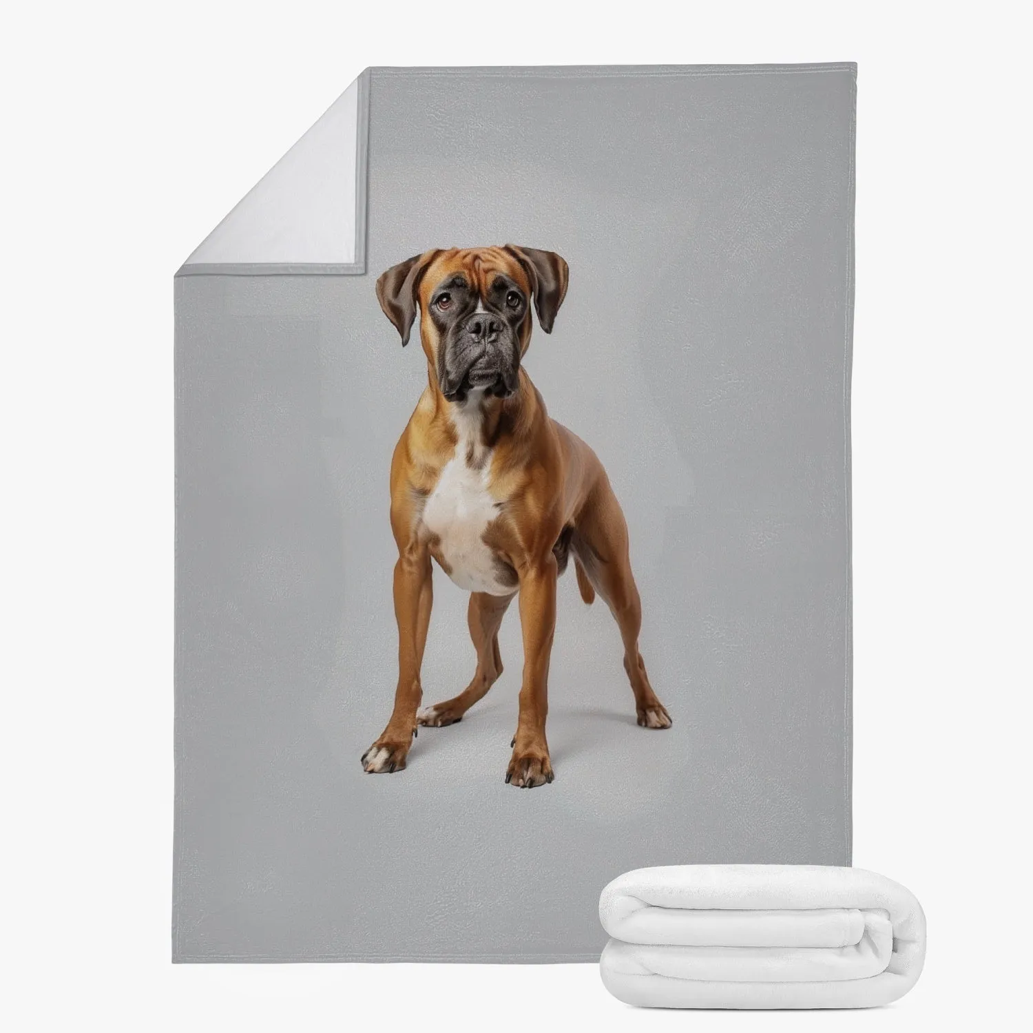 Boxer Plush Fleece Throw Blanket