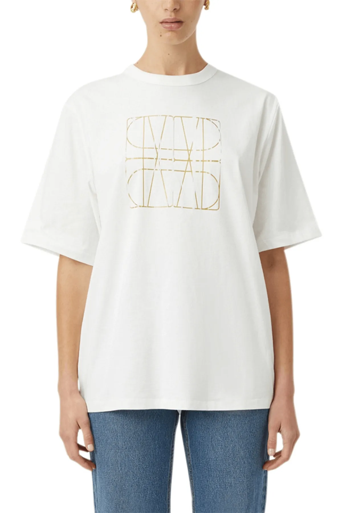 BROOKS TEE SOFT WHITE/GOLD