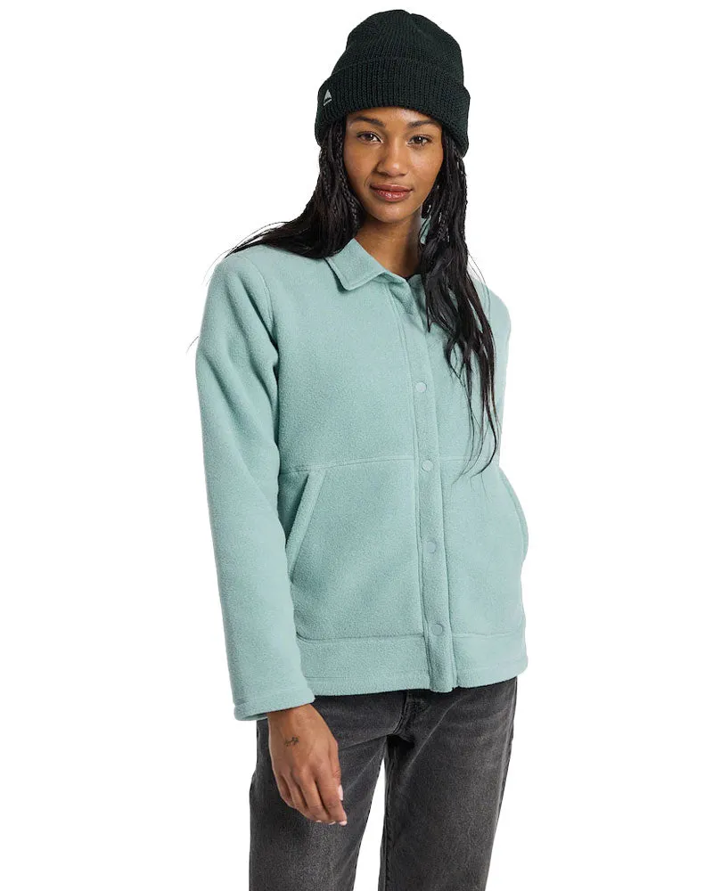 Burton Women's Cinder Fleece Snap Shirt Petrol Green 2025