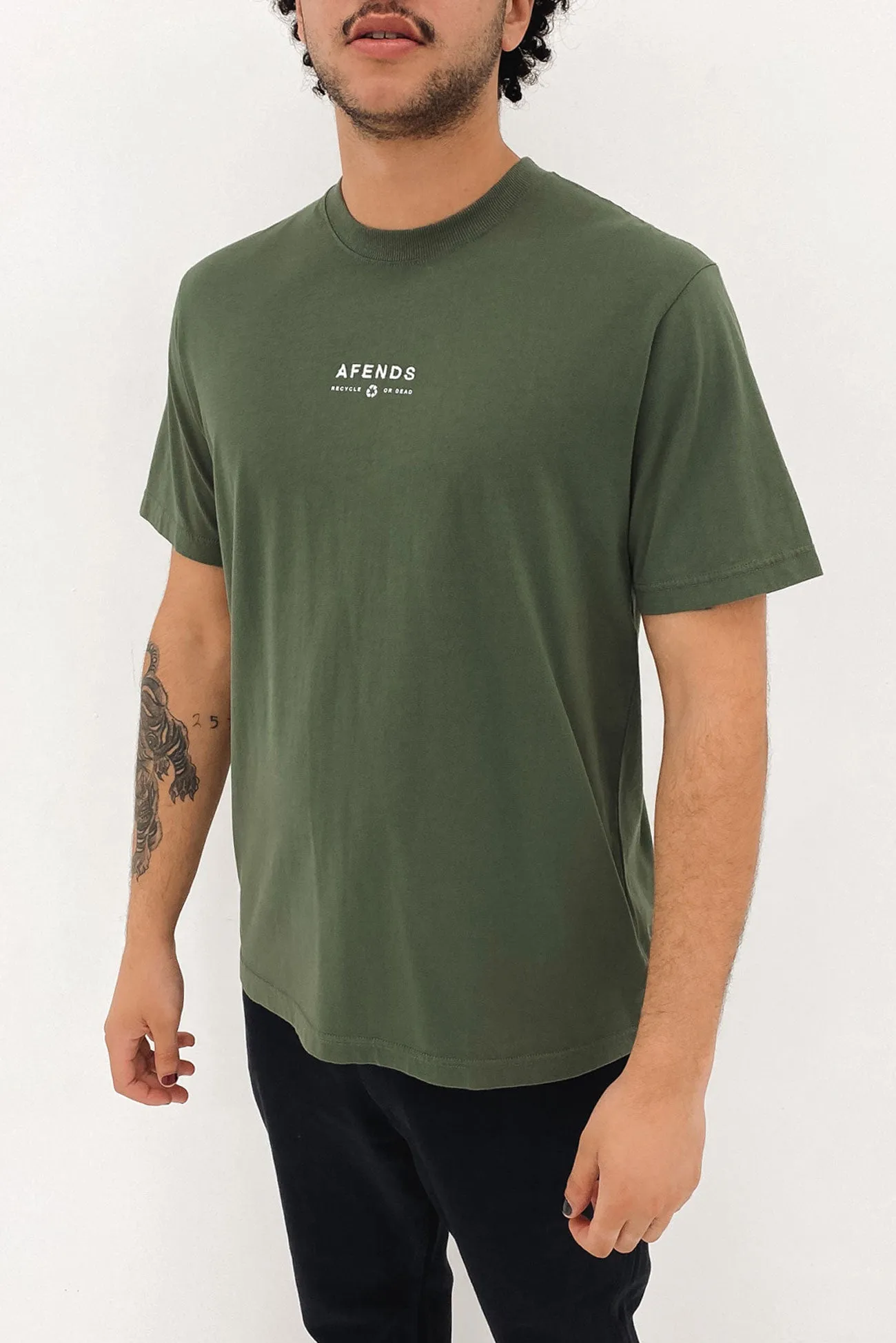 Calico Recycled Retro Fit Tee Cypress