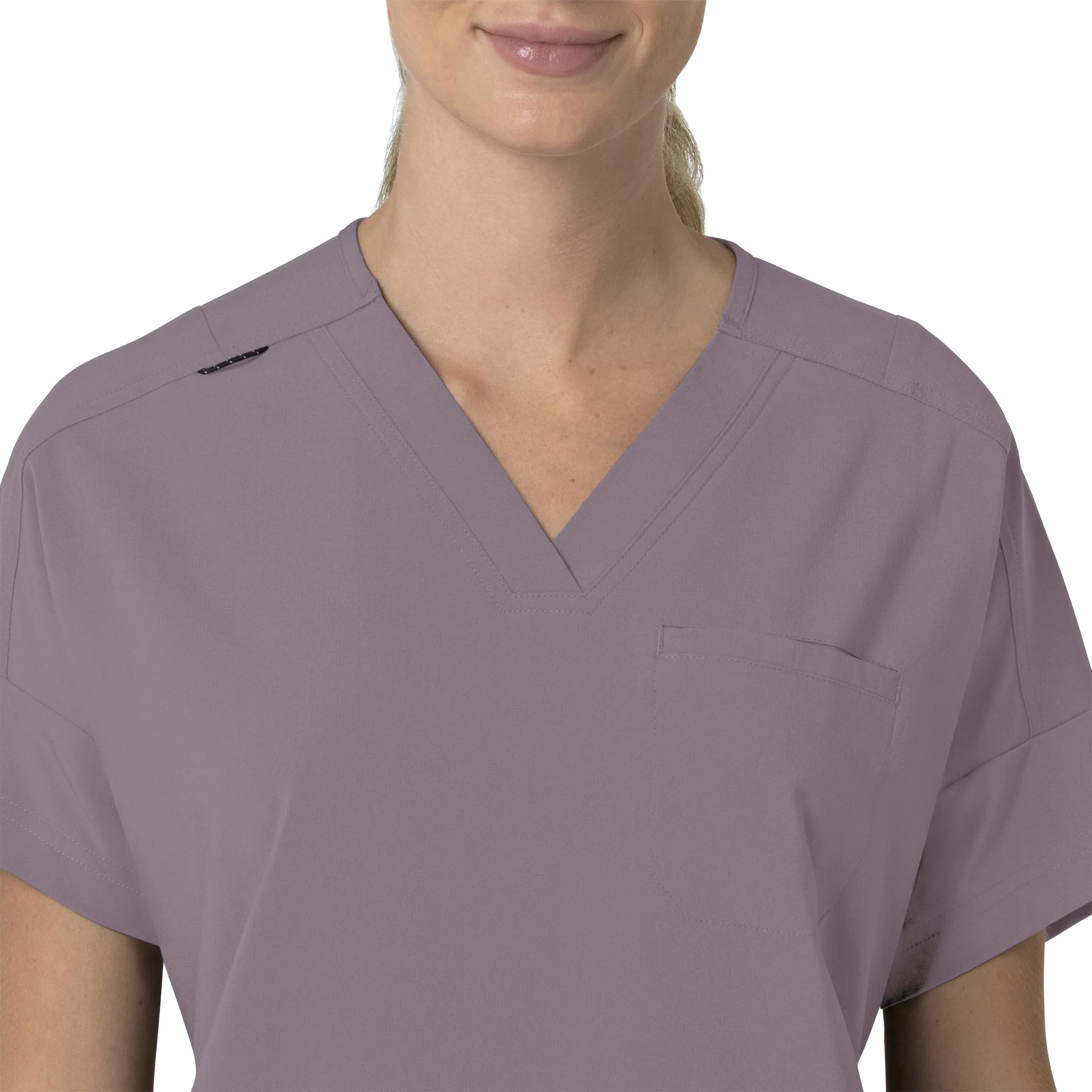 Carhartt Force Cross-Flex Women's Oversized V-Neck Scrub Top - Lavender Mist