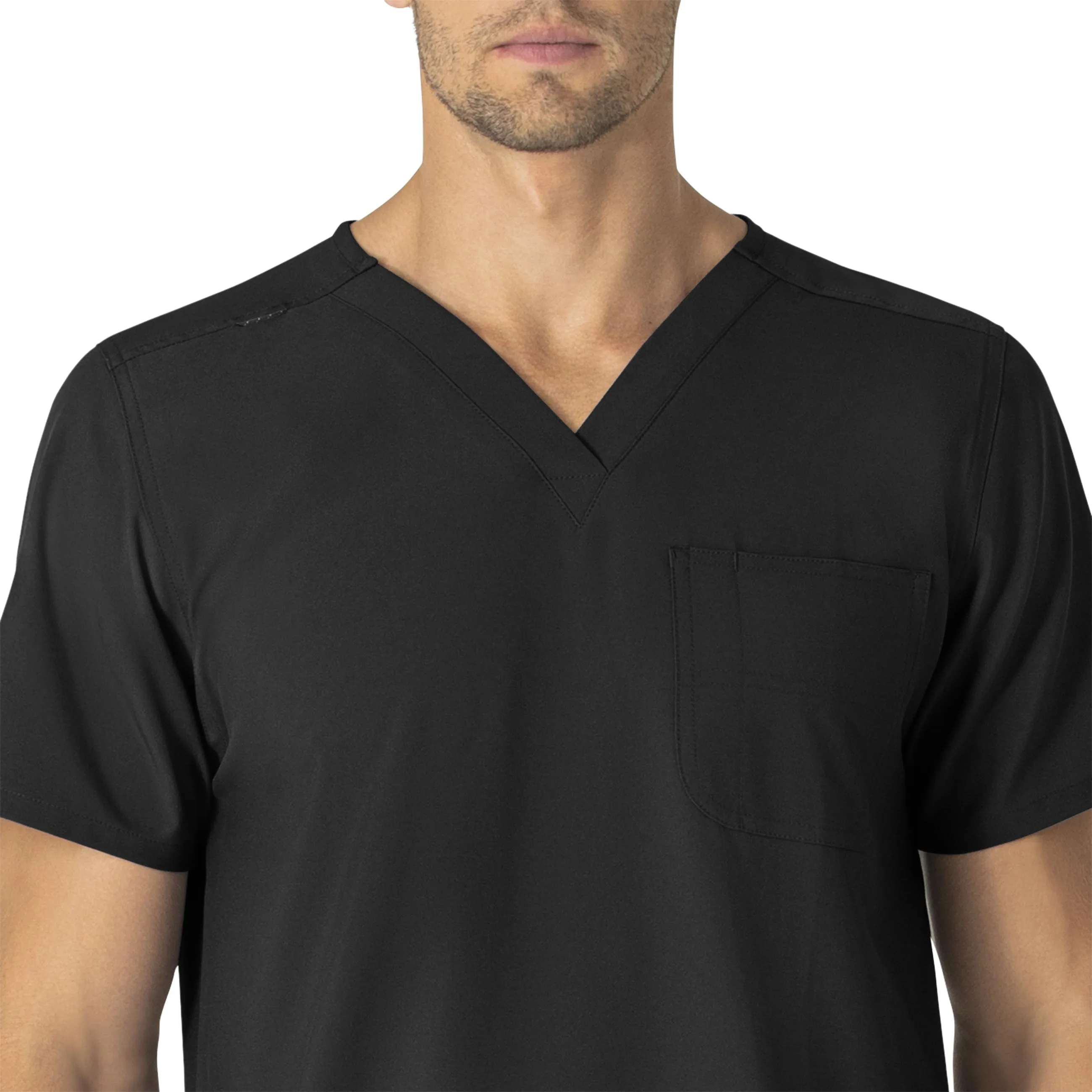 Carhartt Force Essentials Unisex V-Neck 6-Pocket Scrub Top - Black