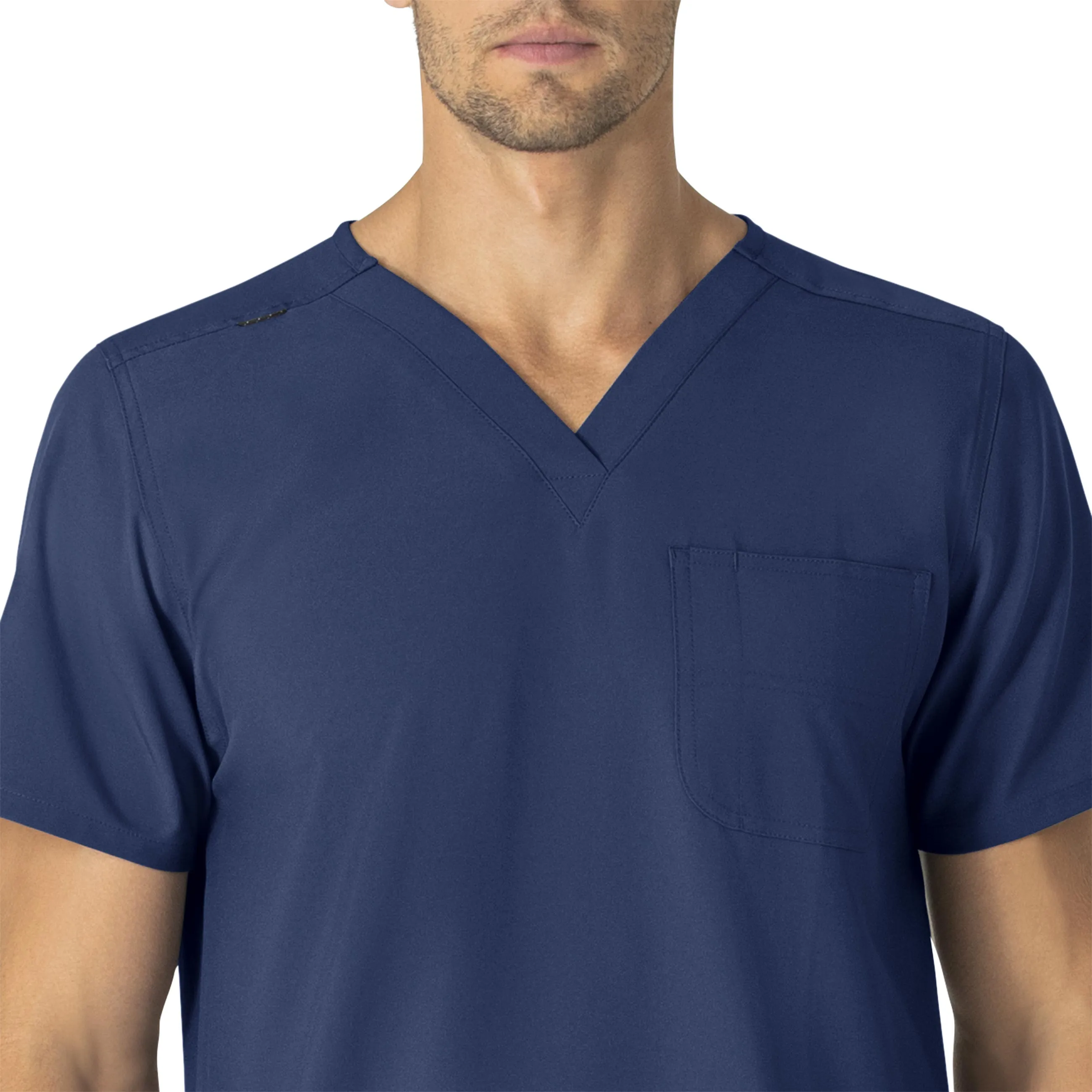 Carhartt Force Essentials Unisex V-Neck 6-Pocket Scrub Top - Navy