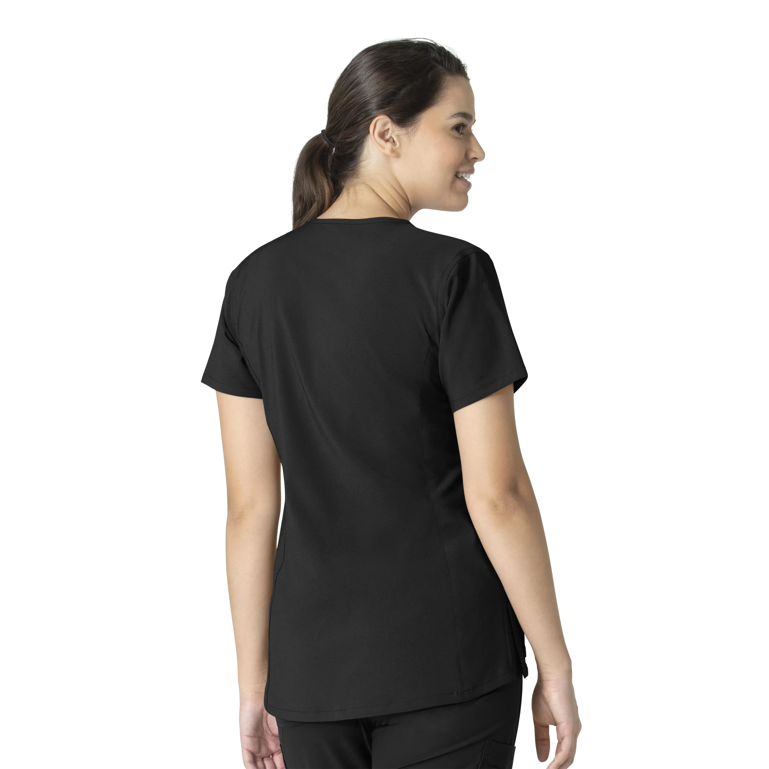 Carhartt Force Essentials Women's Notch Neck Tunic Scrub Top - Black