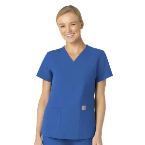 Carhartt Force Essentials Women's V-Neck Scrub Top - Royal