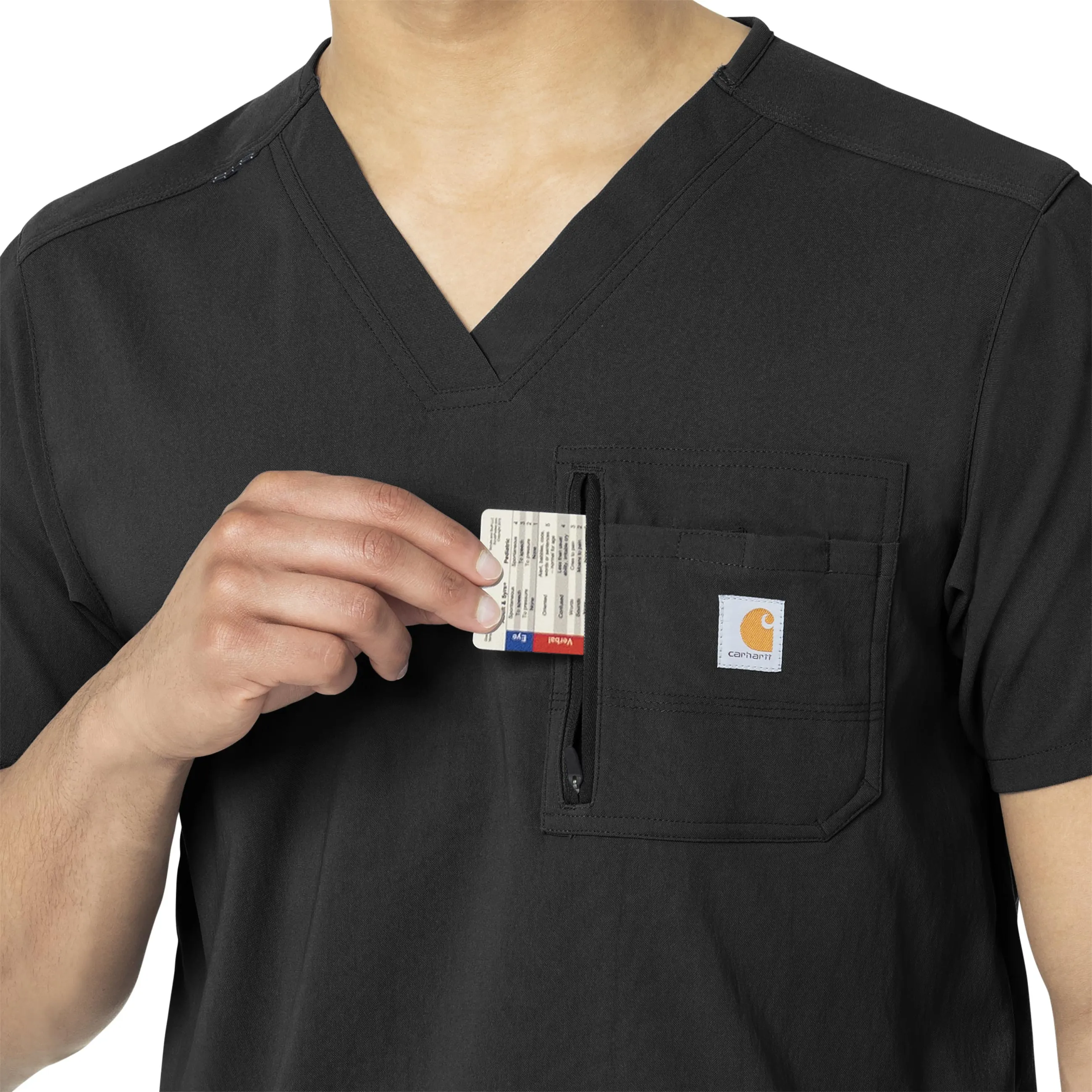 Carhartt Rugged Flex Peak Men's Tuck-In Scrub Top - Black