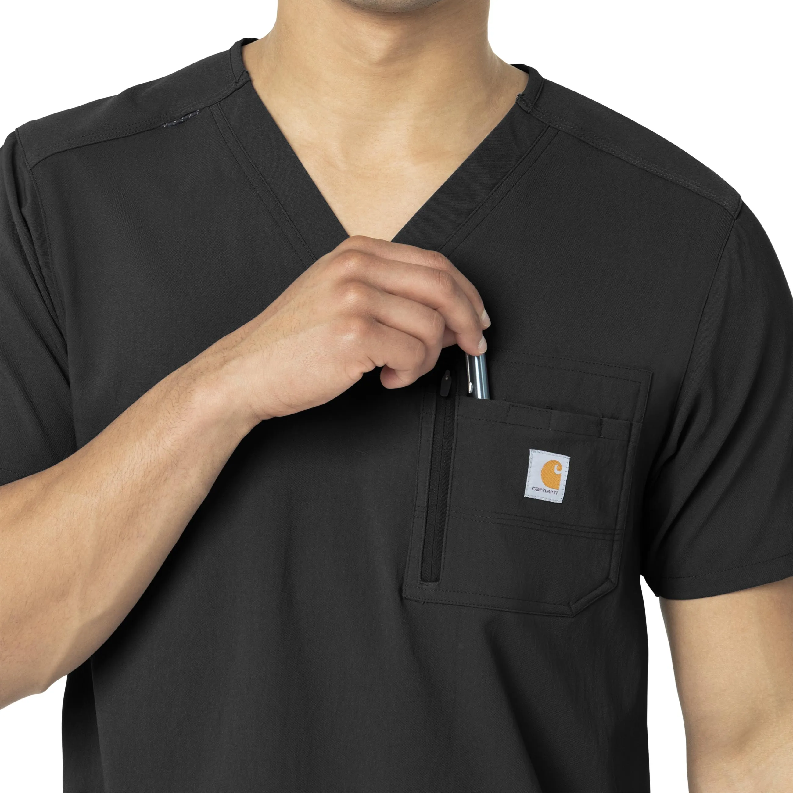 Carhartt Rugged Flex Peak Men's Tuck-In Scrub Top - Black