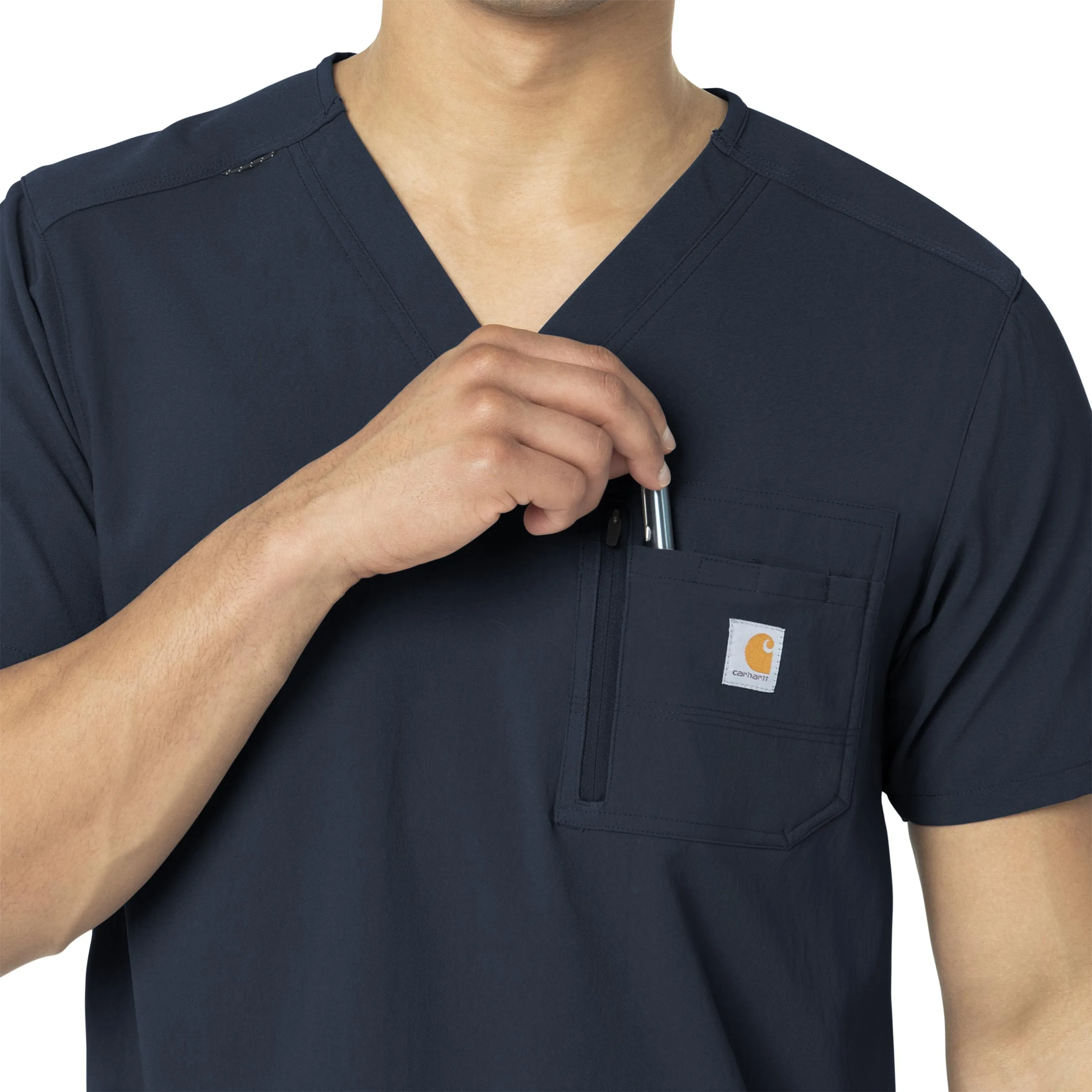 Carhartt Rugged Flex Peak Men's Tuck-In Scrub Top - Navy