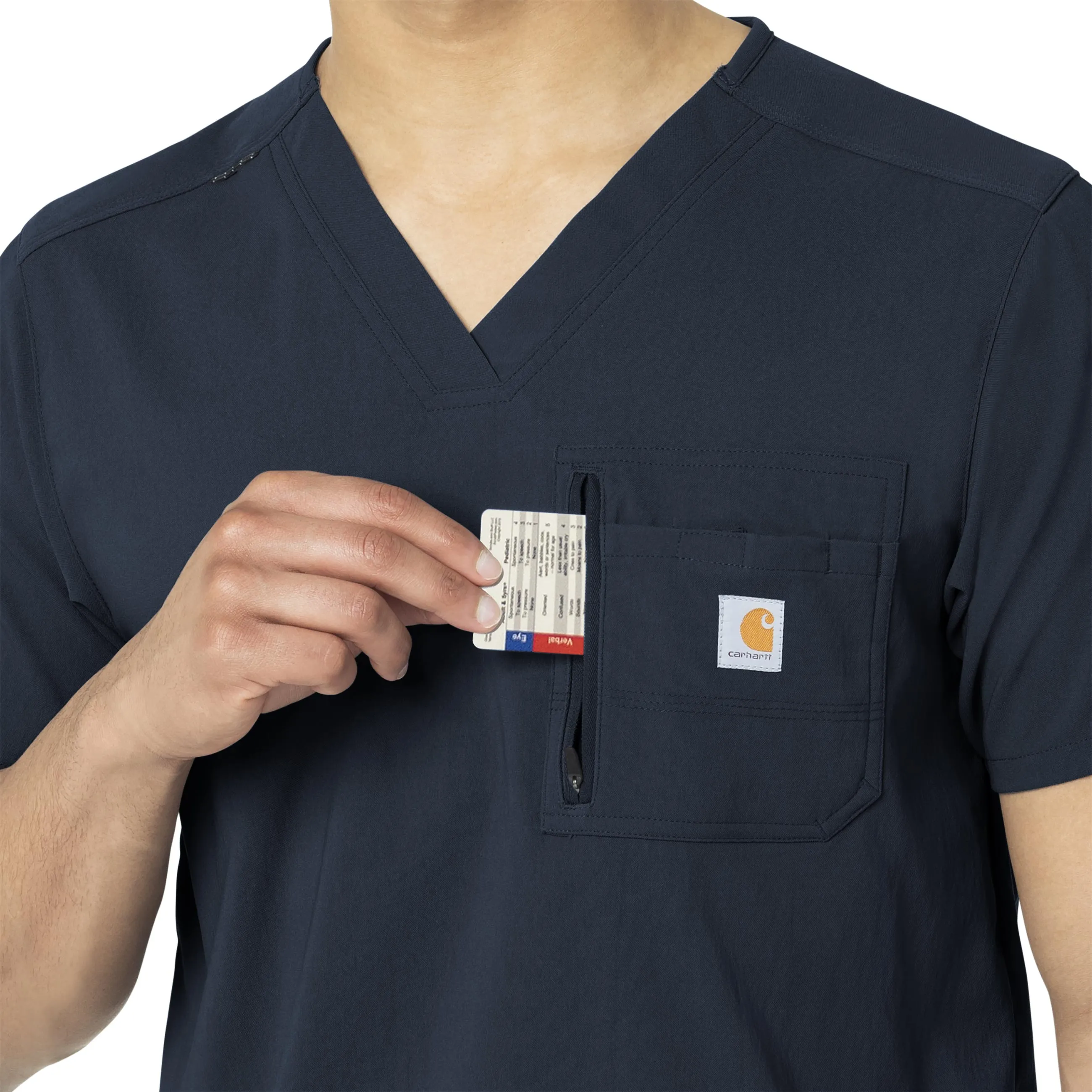 Carhartt Rugged Flex Peak Men's Tuck-In Scrub Top - Navy