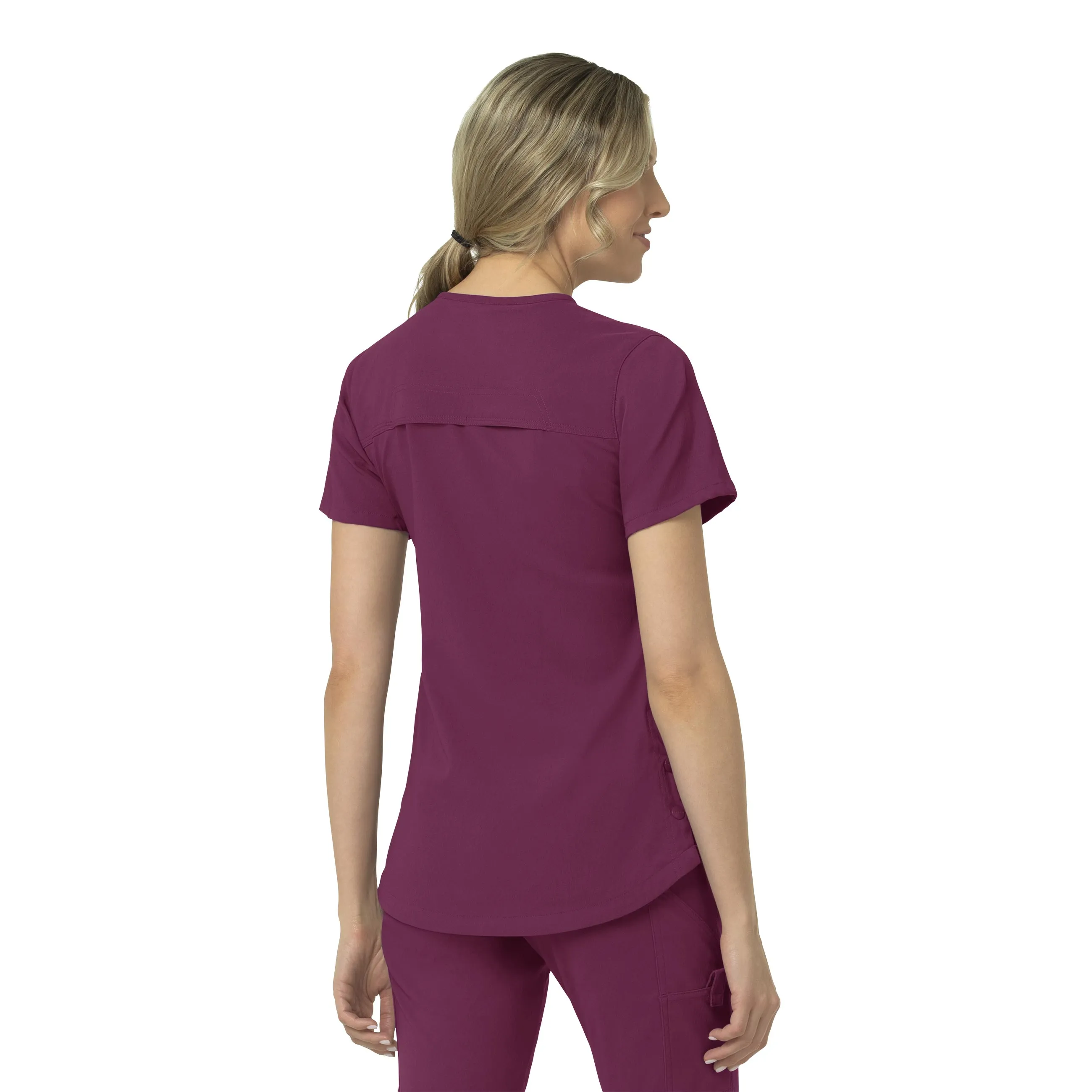 Carhartt Rugged Flex Peak Women's 4-Pocket V-Neck Scrub Top - Wine