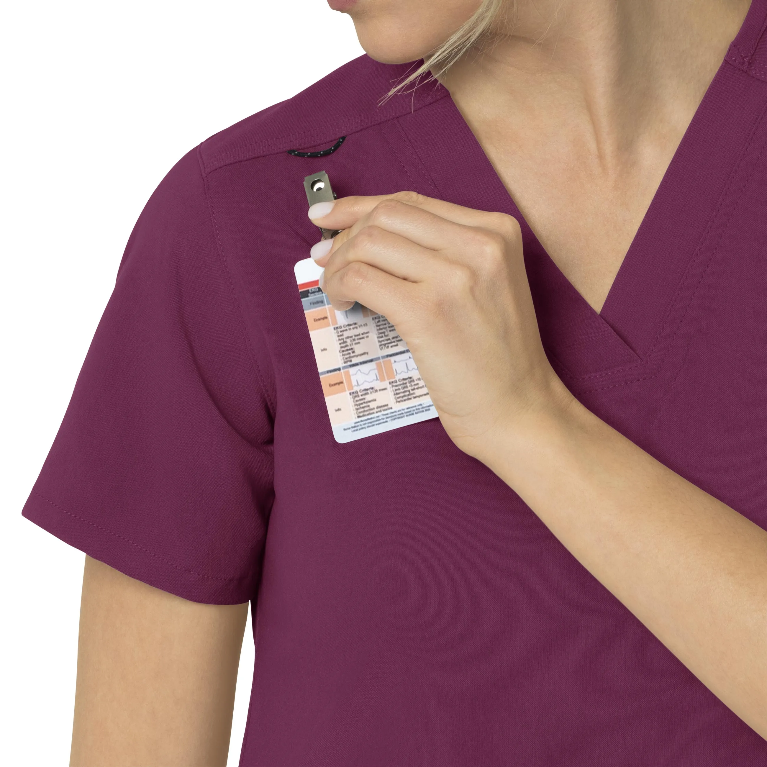 Carhartt Rugged Flex Peak Women's 4-Pocket V-Neck Scrub Top - Wine