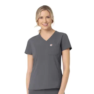 Carhartt Rugged Flex Peak Women's Tuck-In Scrub Top - Pewter