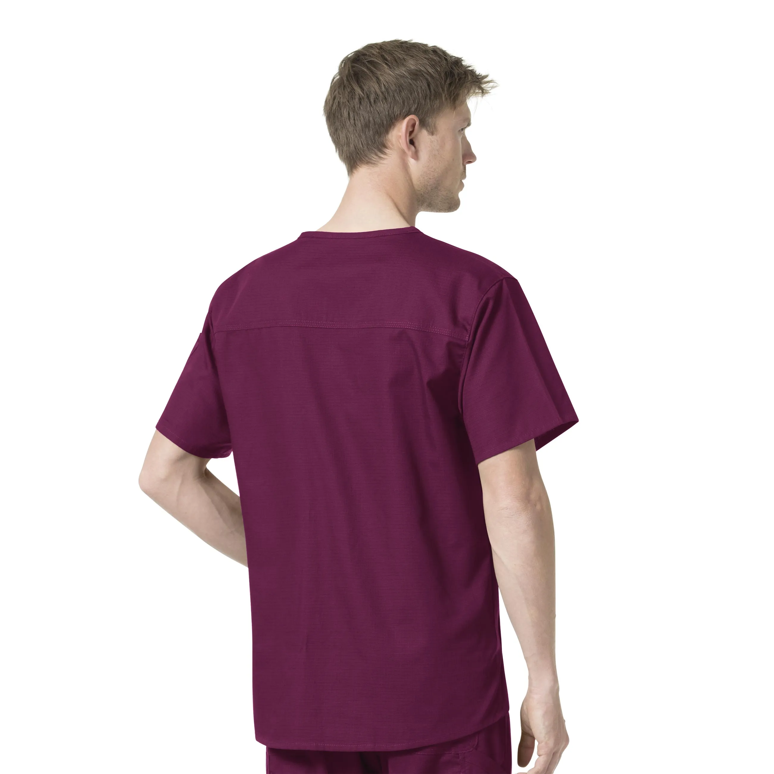 Carhartt Rugged Flex Ripstop Men's 6 Pocket Scrub Top - Wine