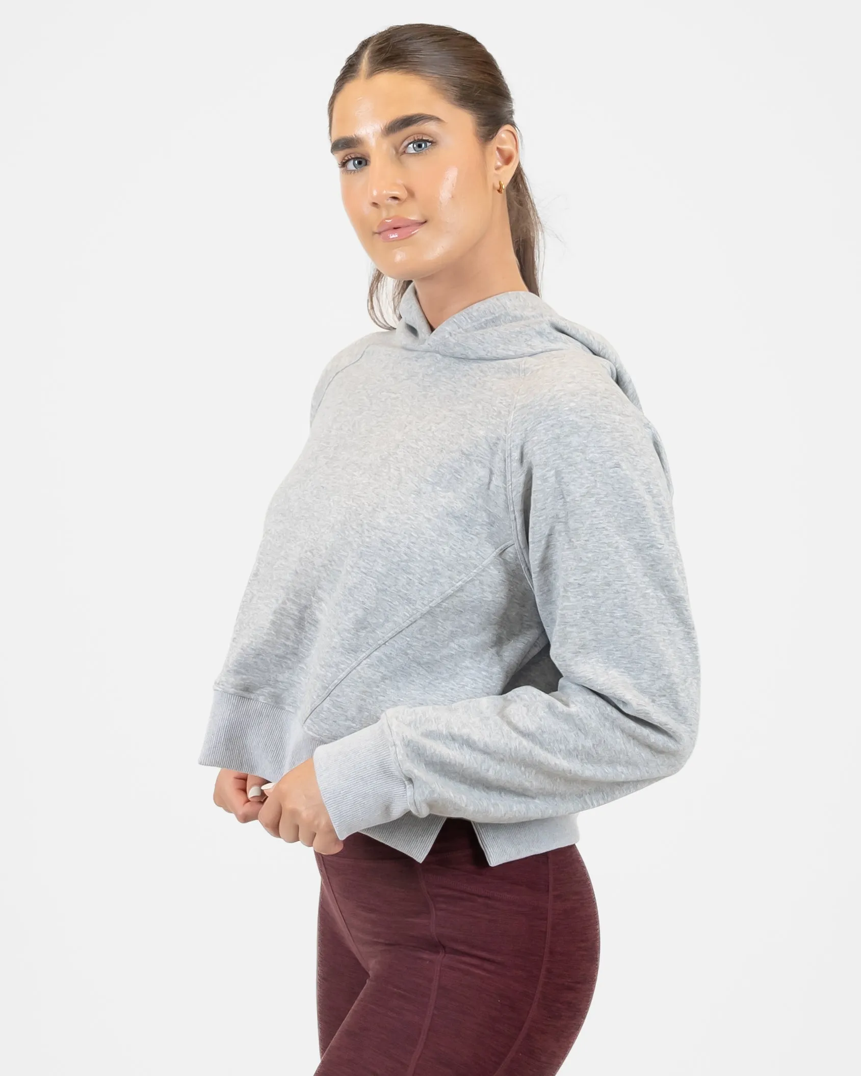 Classic Cropped Hoodie - Heathered Gray - FINAL SALE