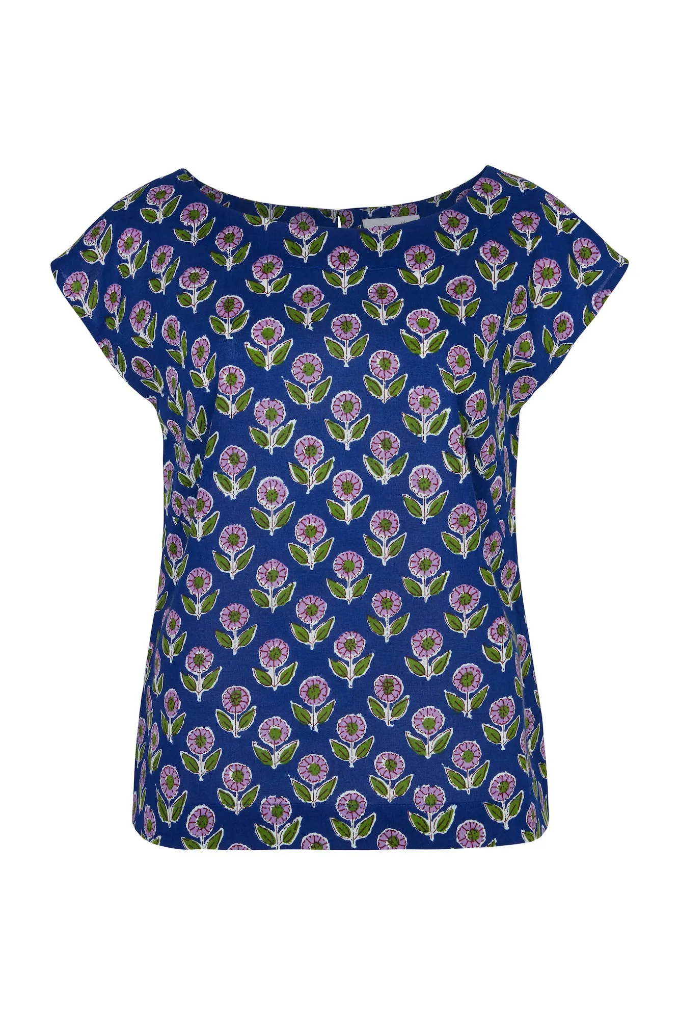 Edna Aster Block Print Top