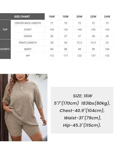 Ekouaer Pajamas 2 Piece Lounge Sets Ribbed Knit Matching