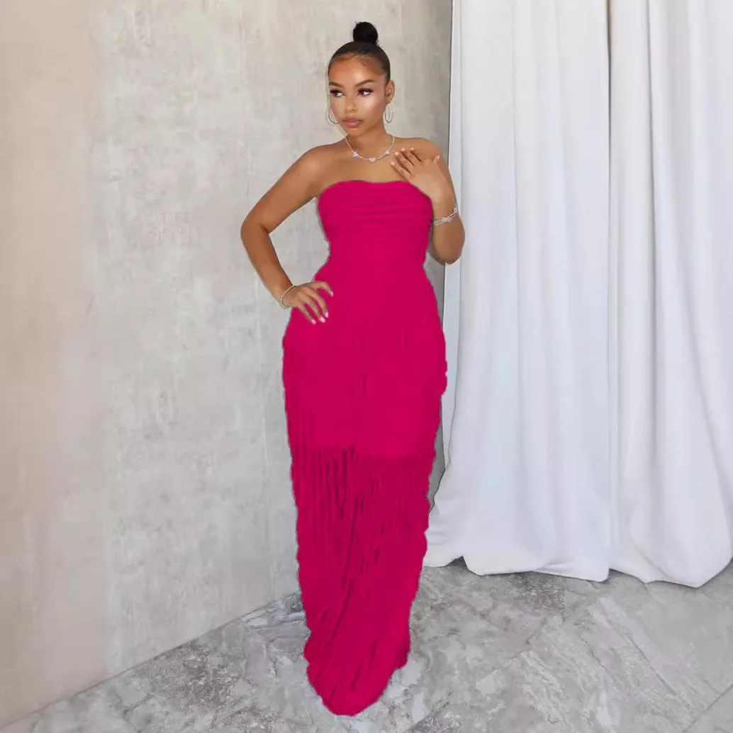 Elegant Tube Top Sexy Wave,Sleeveless  Soft Jumpsuit