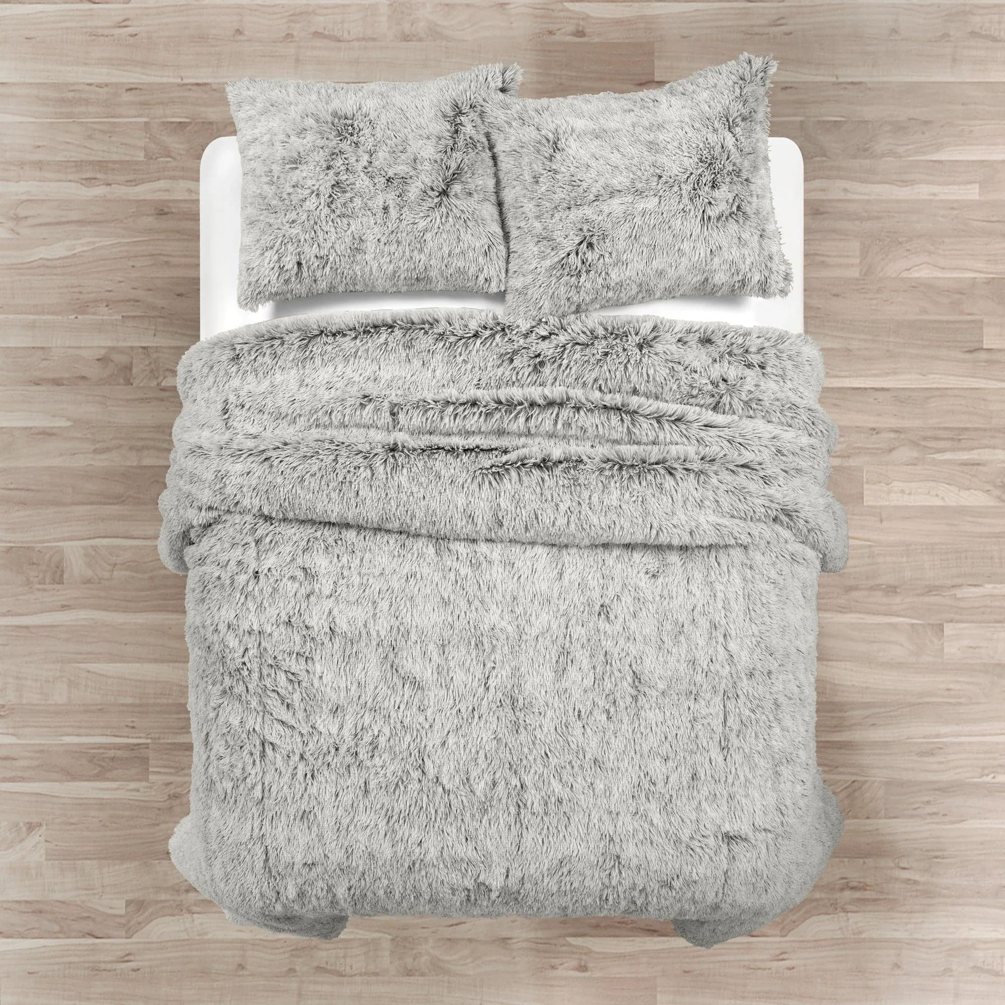 Emma Cozy Ultra Soft Two Tone Faux Fur Comforter Set