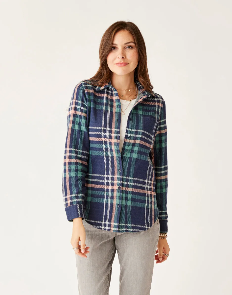 Fairbanks Supersoft Shirt: Navy Multiplaid