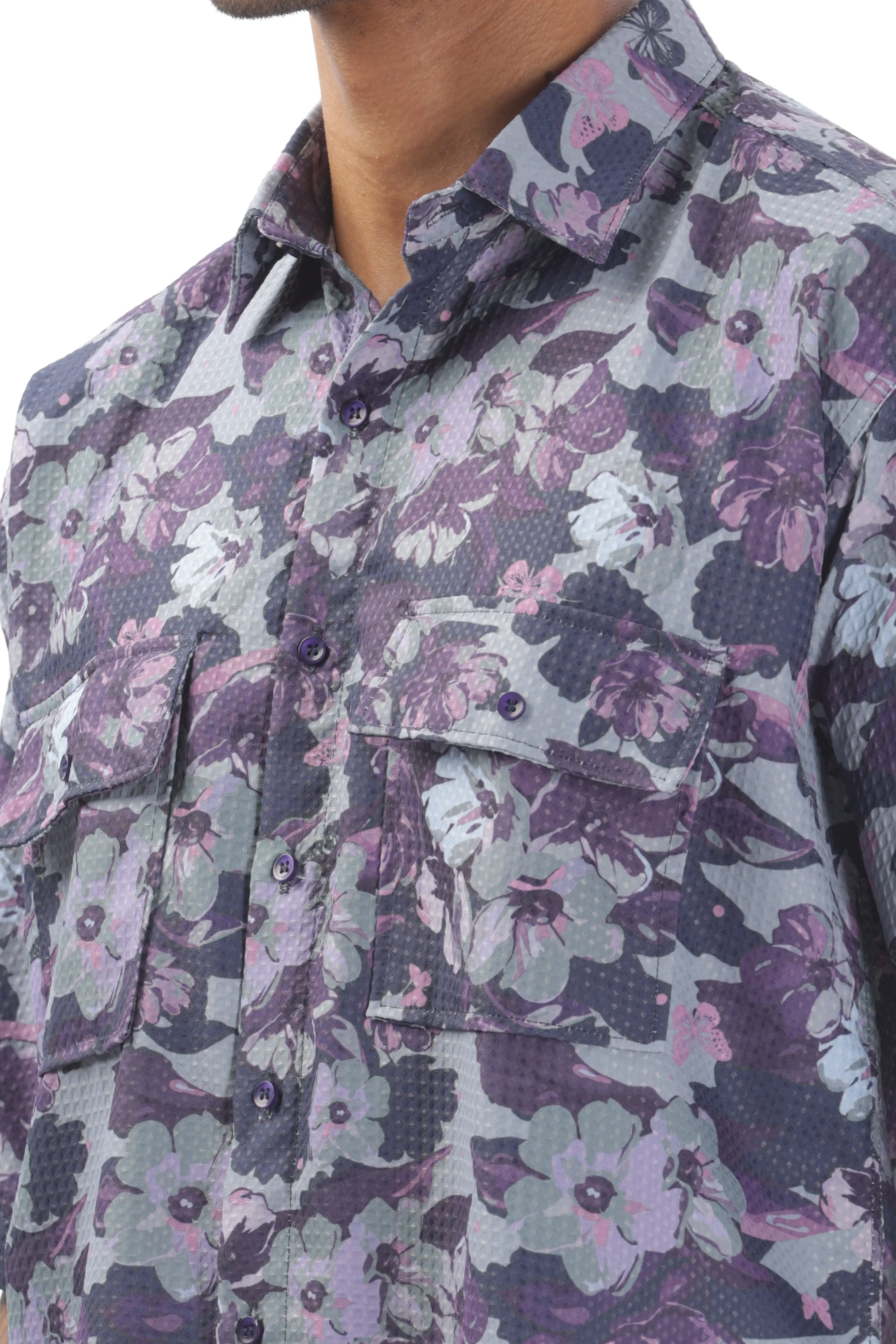 FLORAL LAVENDER OVERSIZED SHIRT