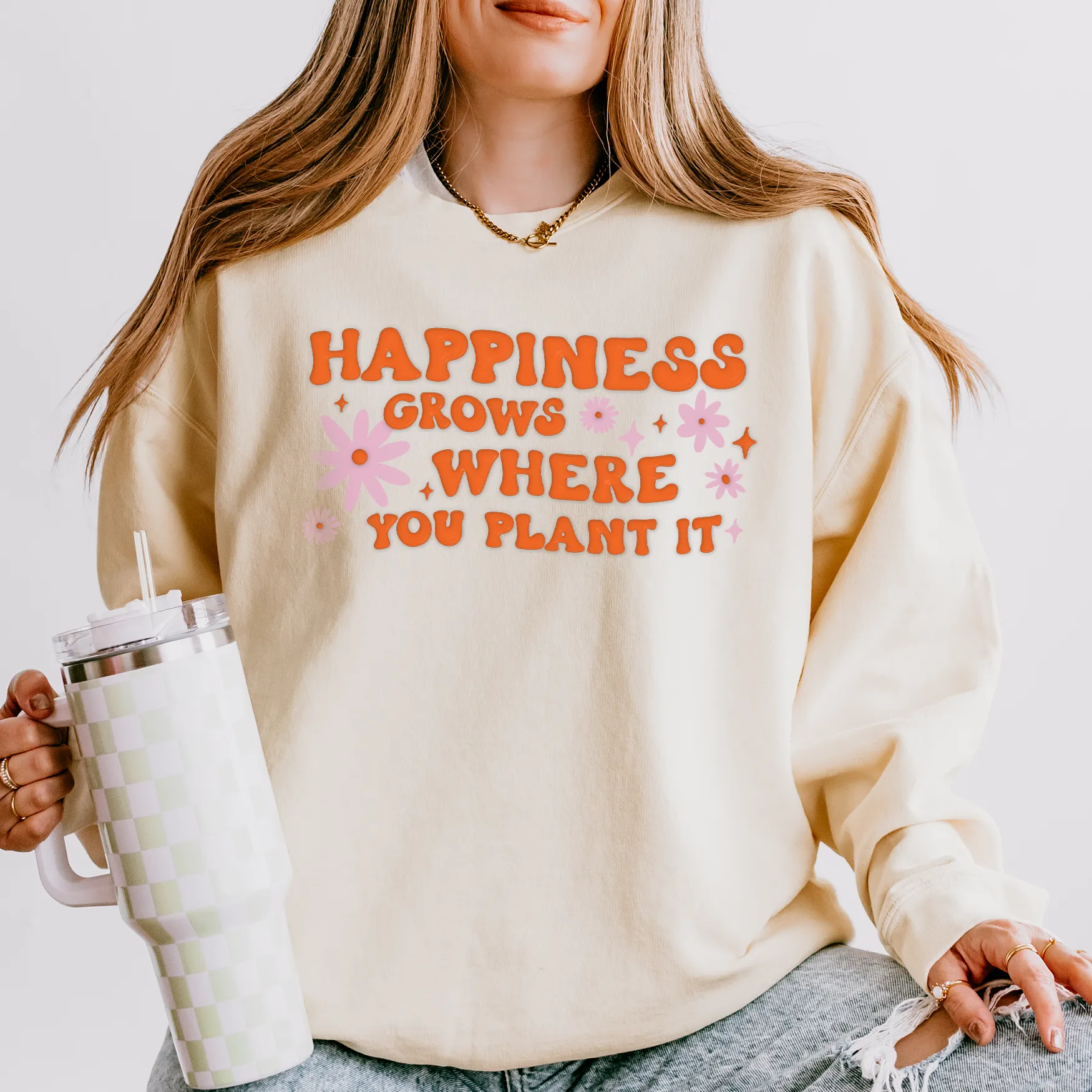 Happiness Grows Tee or Crewneck