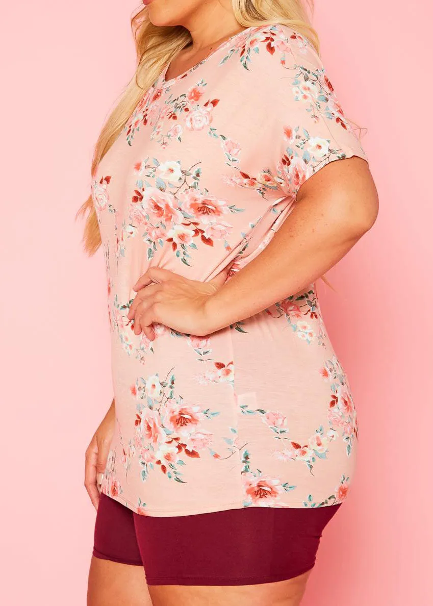 Hi Curvy Plus Size Women Floral Relaxed Fit Top