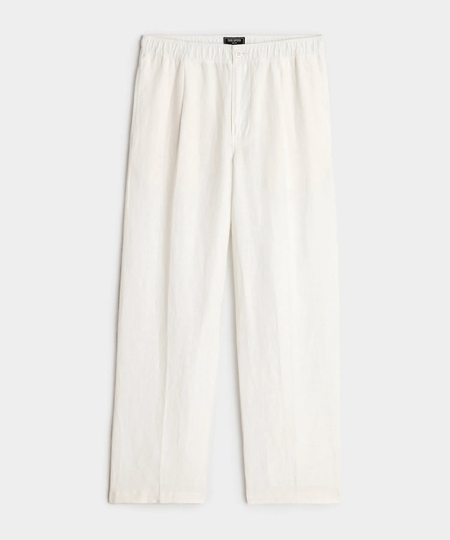 Irish Linen Relaxed Leisure Pant in White