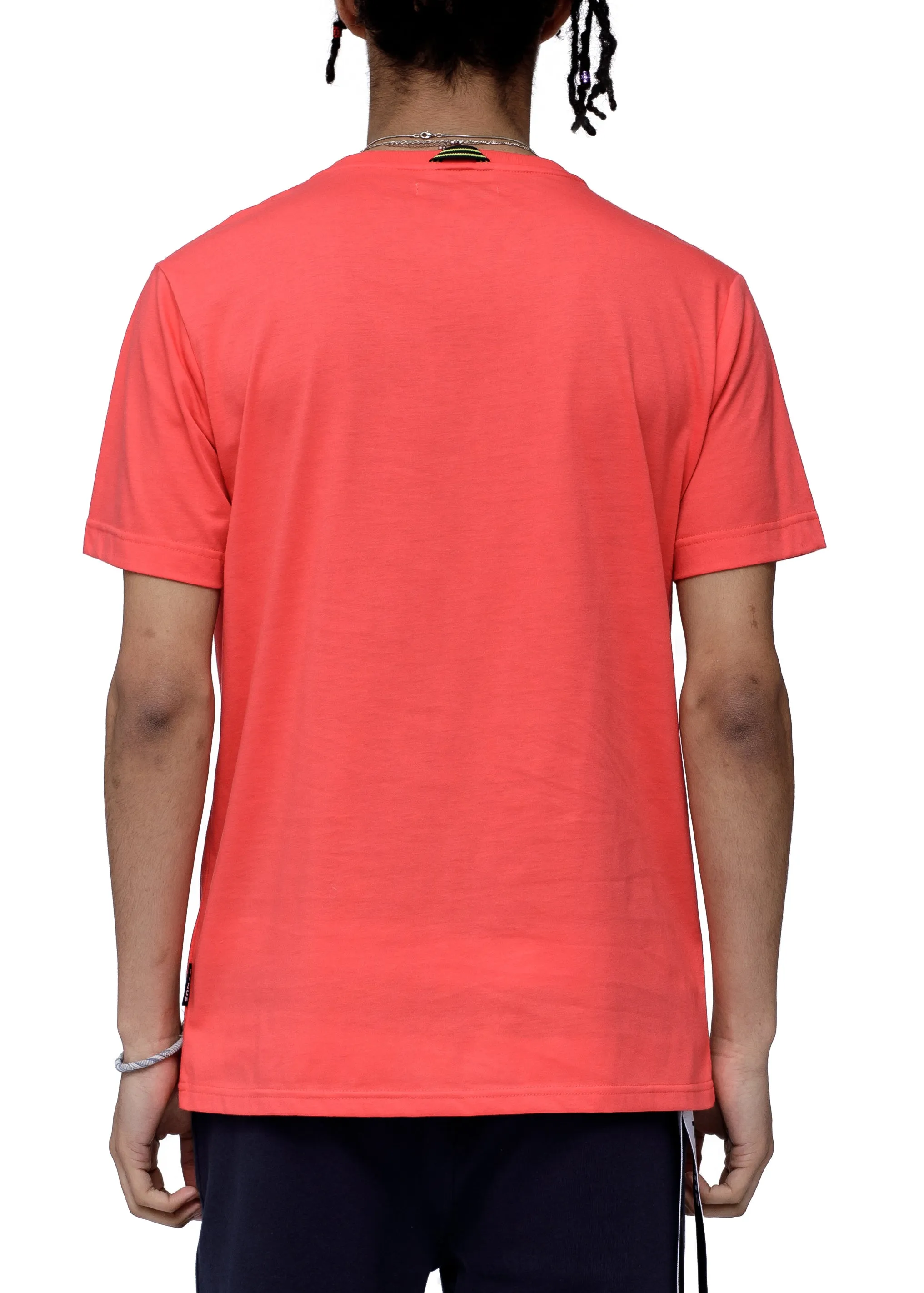 Konus Men's Multi Color Logo Print Tee in Red