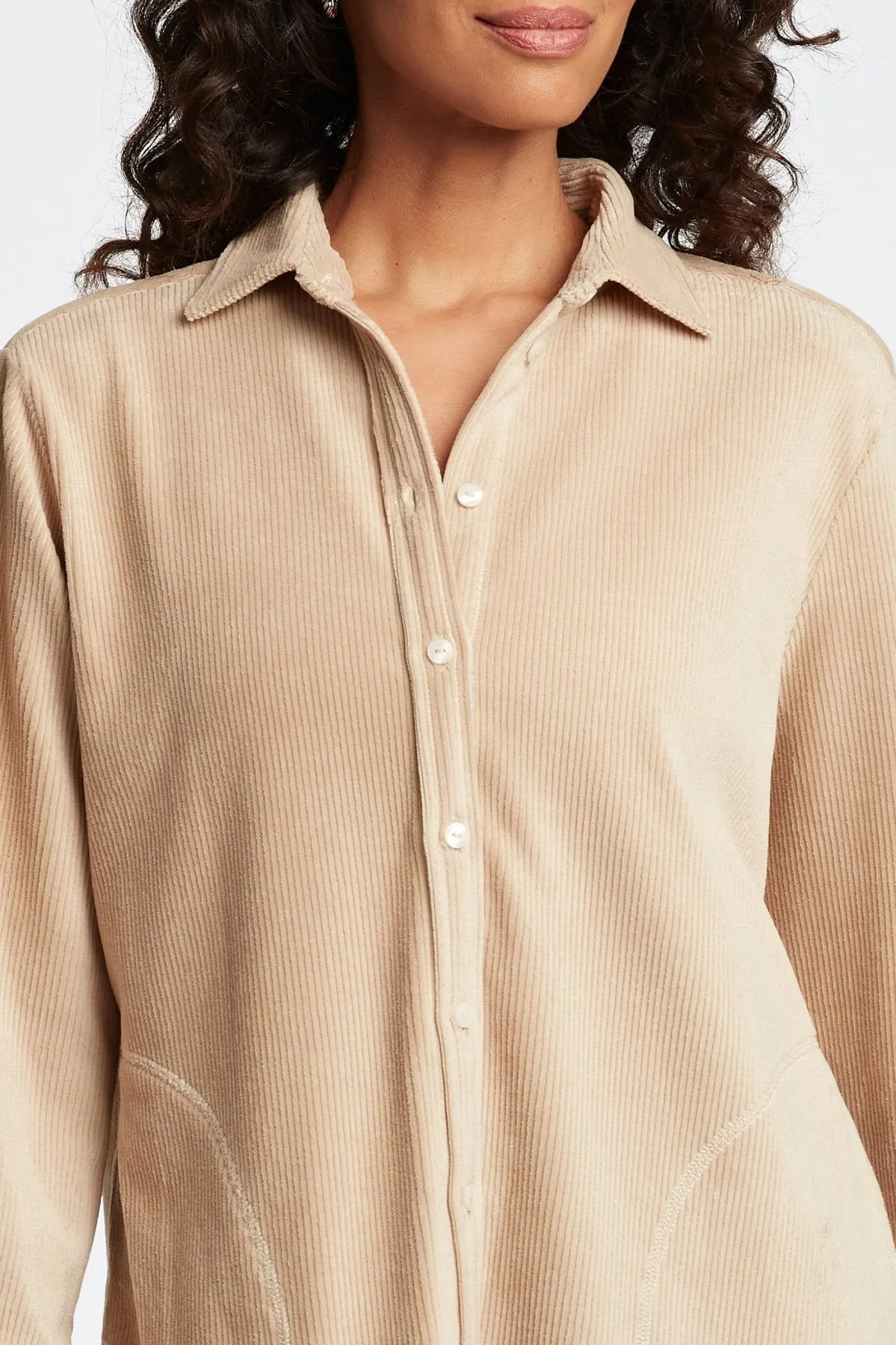 Maddy Long Sleeve Plush Cord Shirt