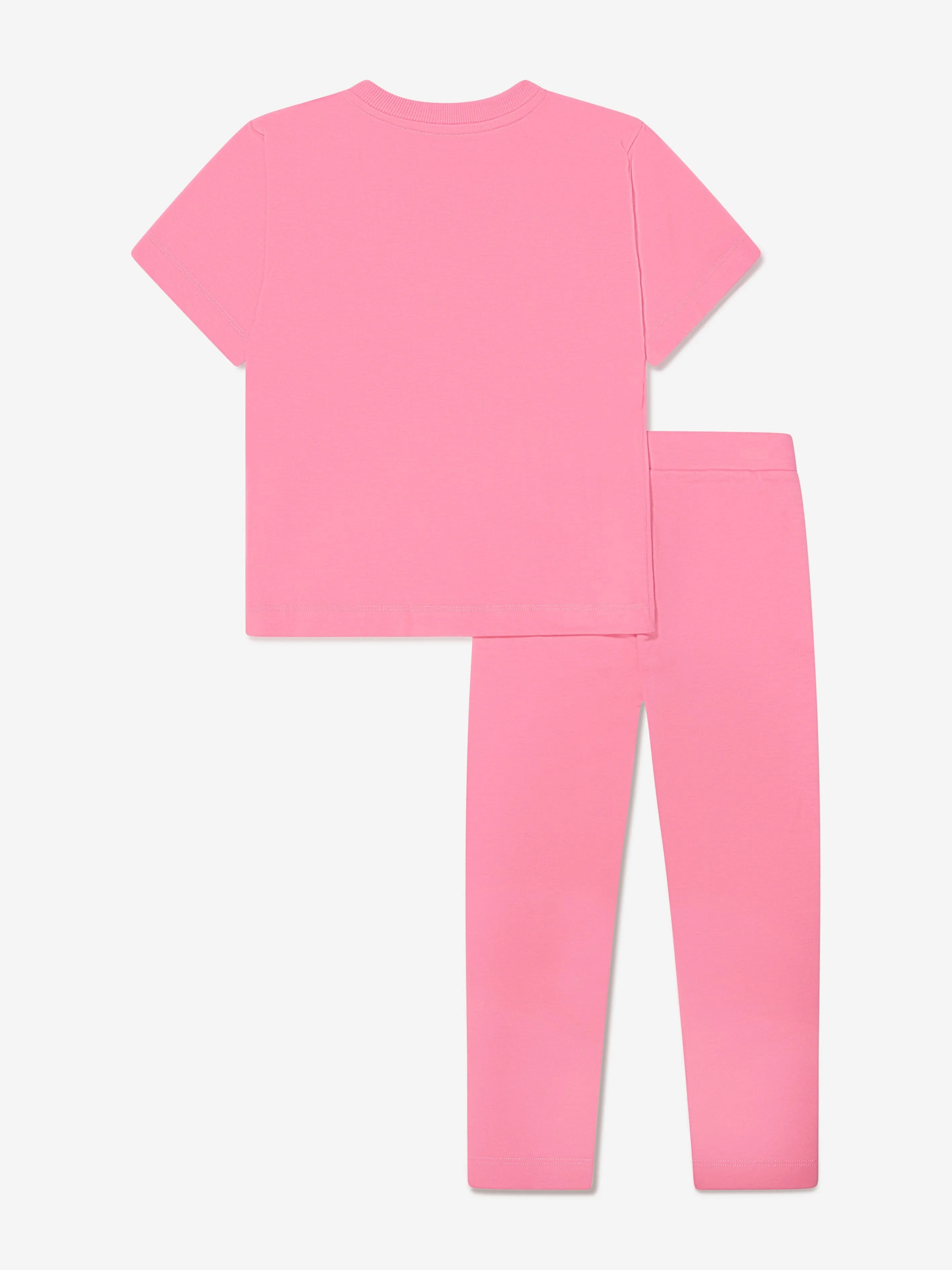 Moschino Girls Maxi T-Shirt And Leggings Set in Pink