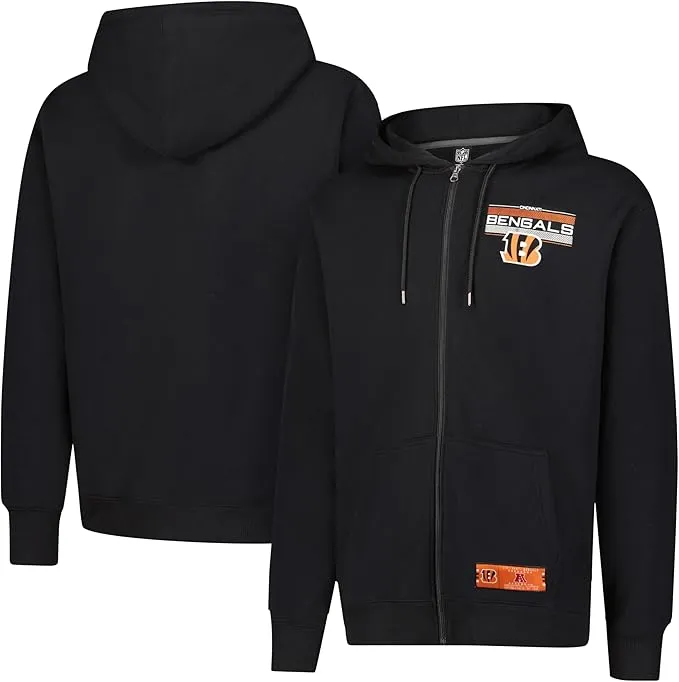 NFL Official Adults Super Soft Supreme Full Zip Hoodie Sweatshirt Jacket -  Warm Polyester Blend - Unisex|Cincinnati Bengals