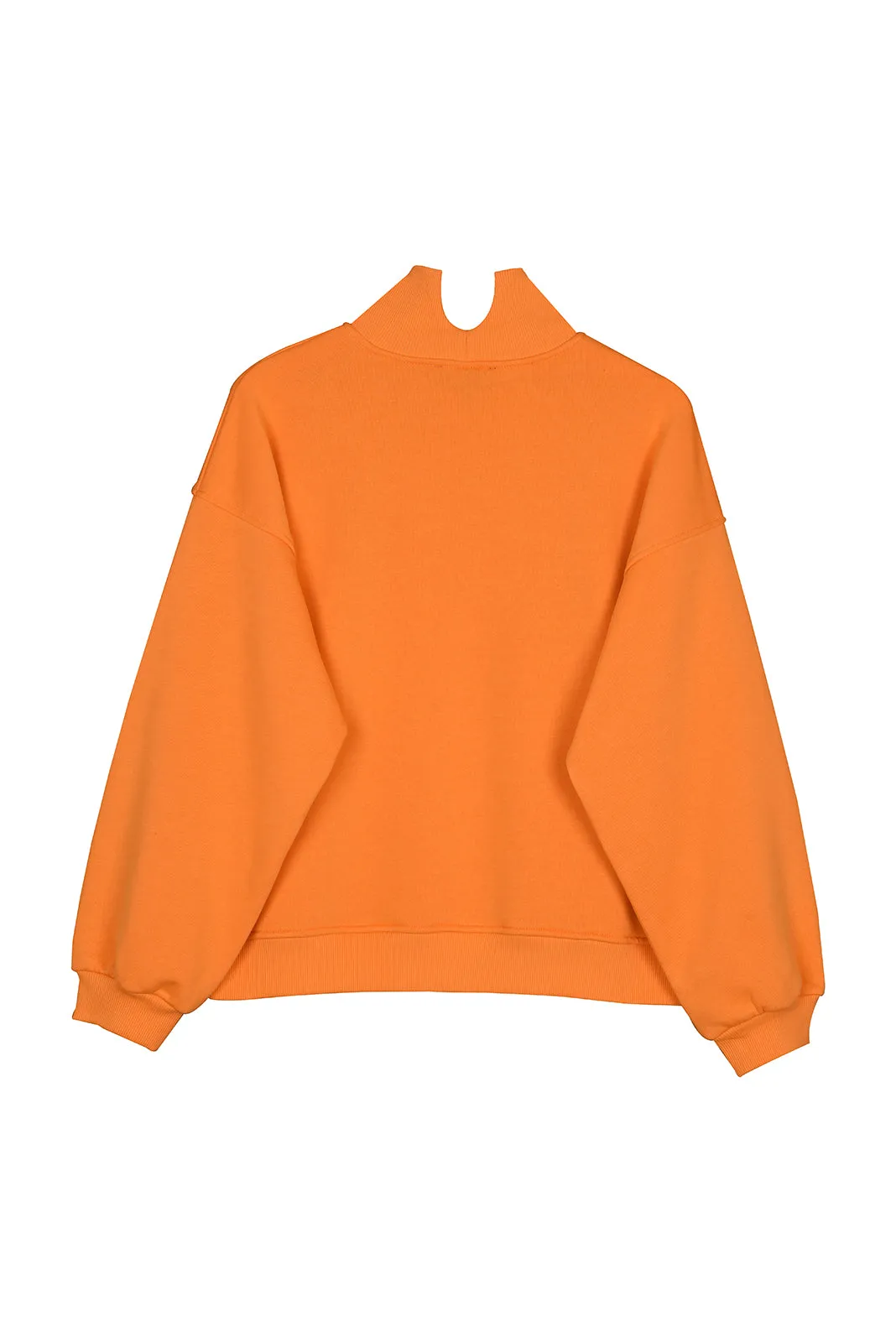 Oversize Turtleneck Sweatshirt Orange